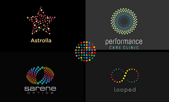Dotted-Style Logo Designs - Collection of creative works